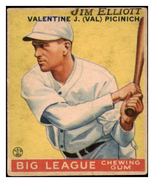 1933 Goudey #118 Val Picinich Dodgers FR-GD 488745