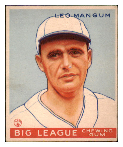 1933 Goudey #162 Leo Mangum Braves VG-EX 488769