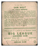 1933 Goudey #166 Sam West Browns Good 488773