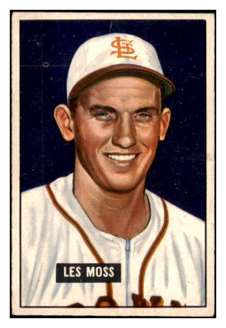 1951 Bowman Baseball #210 Les Moss Red Sox VG 488834