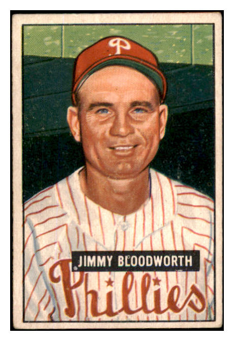 1951 Bowman Baseball #185 Jimmy Bloodworth Phillies VG 488841