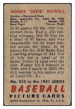 1951 Bowman Baseball #252 Dixie Howell Reds VG 488846