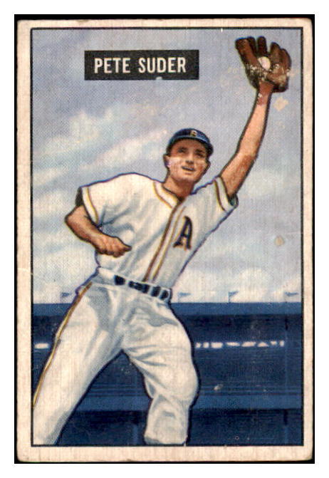 1951 Bowman Baseball #154 Pete Suder A's GD-VG 488848