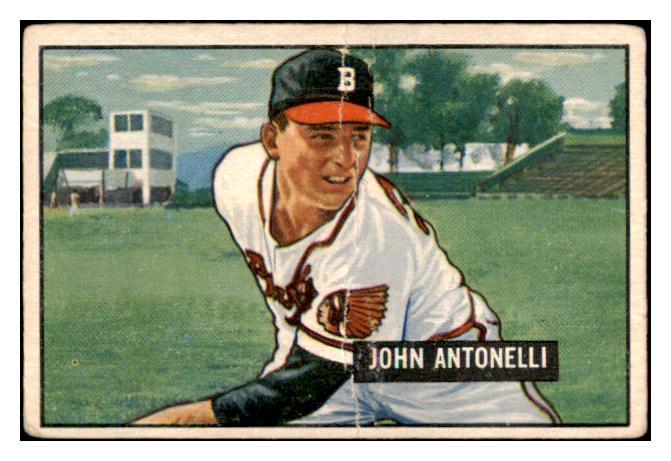 1951 Bowman Baseball #243 John Antonelli Braves FR-GD 488852