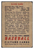 1951 Bowman Baseball #014 Alvin Dark Giants FR-GD 488860