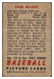 1951 Bowman Baseball #012 Hank Majeski White Sox FR-GD 488861