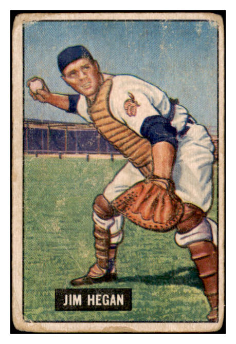 1951 Bowman Baseball #079 Jim Hegan Indians PR-FR 488862