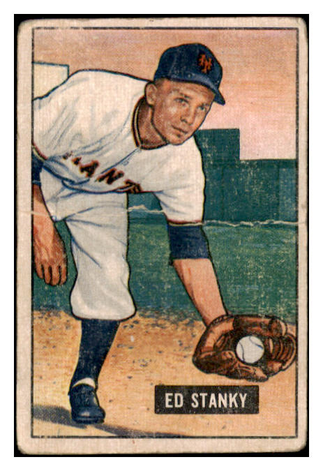 1951 Bowman Baseball #013 Eddie Stanky Giants PR-FR 488863