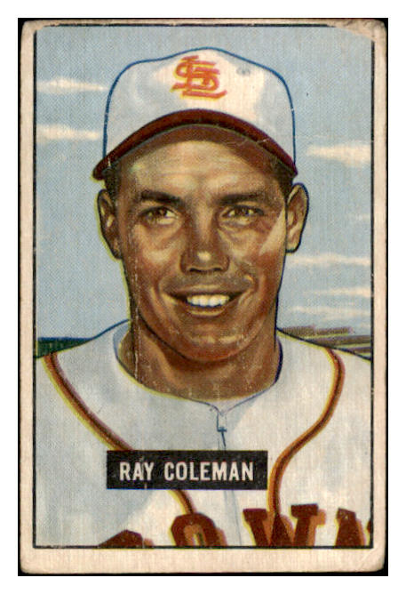 1951 Bowman Baseball #136 Ray Coleman Browns PR-FR 488867