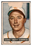1951 Bowman Baseball #021 Snuffy Stirnweiss Indians PR-FR 488868