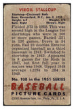 1951 Bowman Baseball #108 Red Stallcup Reds FR-GD 488870
