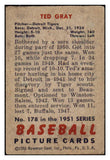 1951 Bowman Baseball #178 Ted Gray Tigers FR-GD 488871