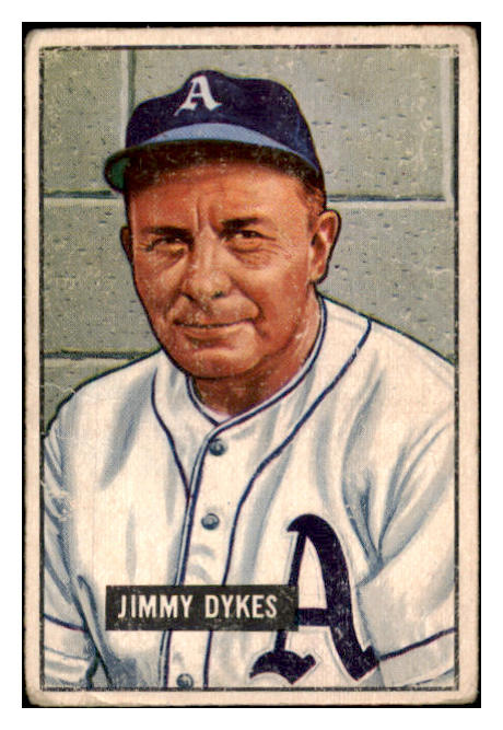 1951 Bowman Baseball #226 Jimmy Dykes A's FR-GD 488880