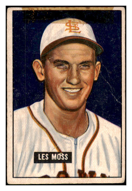 1951 Bowman Baseball #210 Les Moss Red Sox FR-GD 488884