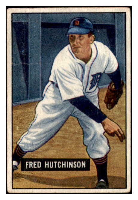 1951 Bowman Baseball #141 Fred Hutchinson Tigers VG 488889