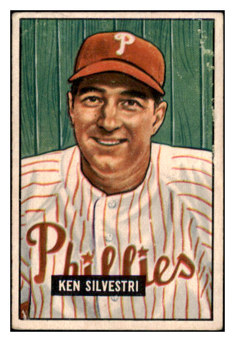 1951 Bowman Baseball #256 Ken Silvestri Phillies VG 488894