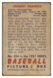 1951 Bowman Baseball #324 Johnny Pramesa Reds FR-GD 488895