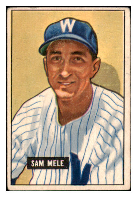 1951 Bowman Baseball #168 Sam Mele Senators VG 488897