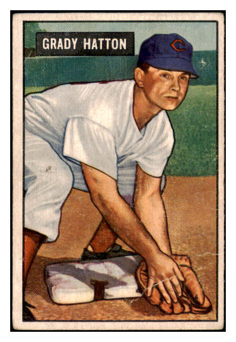 1951 Bowman Baseball #047 Grady Hatton Reds VG 488910