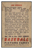 1951 Bowman Baseball #079 Jim Hegan Indians VG 488915