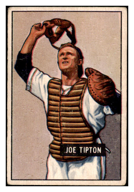 1951 Bowman Baseball #082 Joe Tipton A's VG 488916