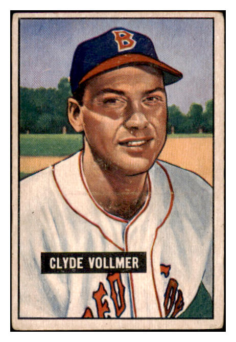 1951 Bowman Baseball #091 Clyde Vollmer Red Sox VG 488917