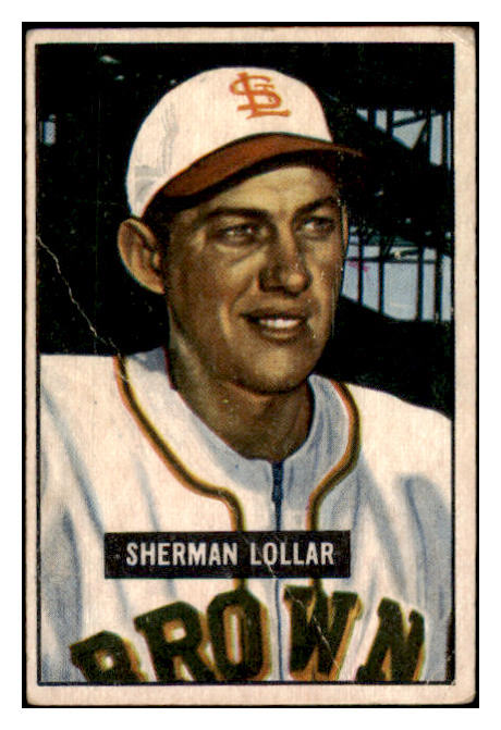 1951 Bowman Baseball #100 Sherm Lollar Browns VG 488919