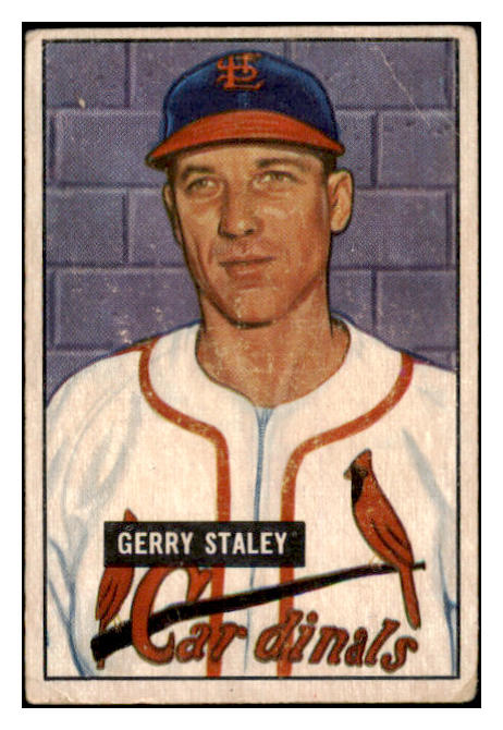 1951 Bowman Baseball #121 Gerry Staley Cardinals VG 488920