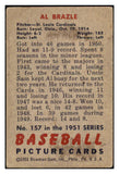 1951 Bowman Baseball #157 Al Brazle Cardinals VG 488926