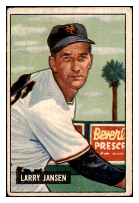 1951 Bowman Baseball #162 Larry Jansen Giants VG 488927