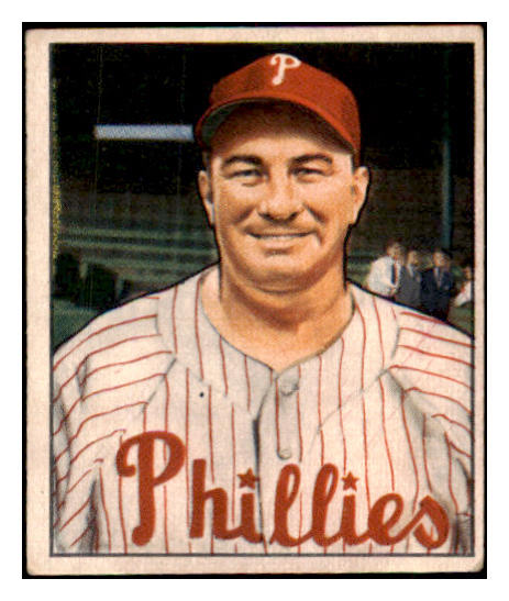 1950 Bowman Baseball #225 Eddie Sawyer Phillies EX+/EX-MT No Copyright 488968