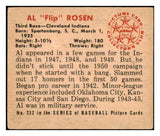 1950 Bowman Baseball #232 Al Rosen Indians VG-EX No Copyright 488975