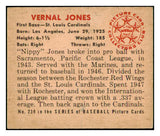 1950 Bowman Baseball #238 Nippy Jones Cardinals VG No Copyright 488981