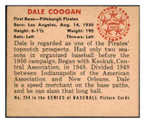 1950 Bowman Baseball #244 Dale Coogan Pirates VG-EX No Copyright 488987