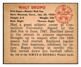 1950 Bowman Baseball #246 Walt Dropo Red Sox EX-MT No Copyright 488989