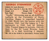 1950 Bowman Baseball #249 Snuffy Stirnweiss Browns EX+/EX-MT No Copyright 488992