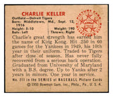 1950 Bowman Baseball #211 Charlie Keller Tigers EX-MT Copyright 489001