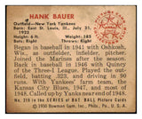 1950 Bowman Baseball #219 Hank Bauer Yankees VG-EX Copyright 489002