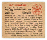 1950 Bowman Baseball #220 Leo Durocher Giants VG-EX Copyright 489007