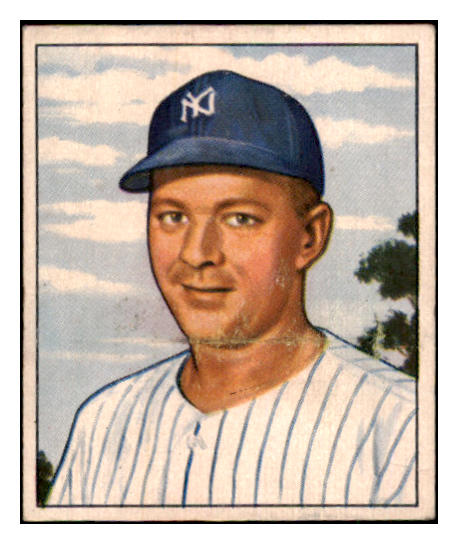 1950 Bowman Baseball #215 Eddie Lopat Yankees EX+/EX-MT Copyright 489011