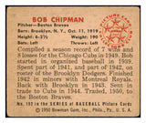 1950 Bowman Baseball #192 Bob Chipman Braves VG-EX Copyright 489015