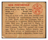 1950 Bowman Baseball #216 Bob Porterfield Yankees VG-EX No Copyright 489016