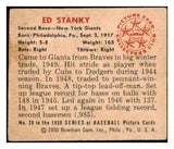 1950 Bowman Baseball #029 Eddie Stanky Giants VG-EX 489027