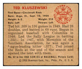 1950 Bowman Baseball #062 Ted Kluszewski Reds VG 489041