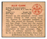 1950 Bowman Baseball #233 Allie Clark Indians VG-EX Copyright 489054