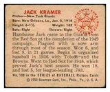 1950 Bowman Baseball #199 Jack Kramer Giants GD-VG Copyright 489057