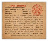 1950 Bowman Baseball #182 Sam Zoldak Indians EX Copyright 489081