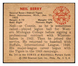 1950 Bowman Baseball #241 Neil Berry Tigers EX Copyright 489087