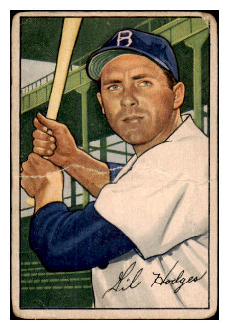 1952 Bowman Baseball #080 Gil Hodges Dodgers Fair 489100