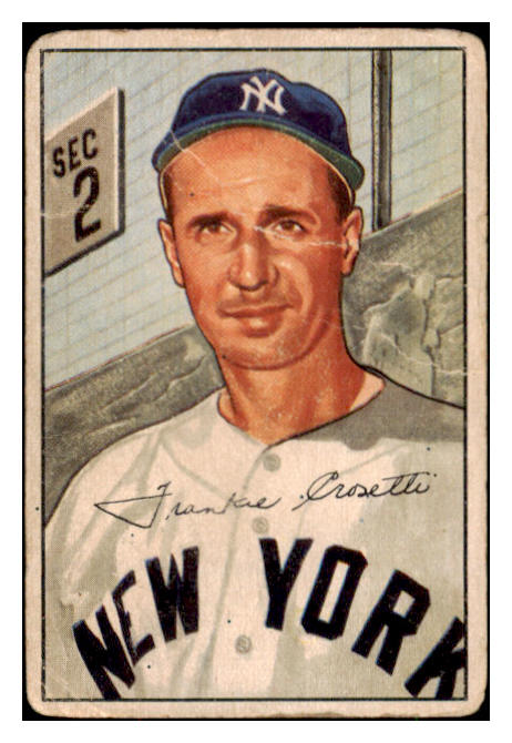 1952 Bowman Baseball #252 Frank Crosetti Yankees Fair 489101